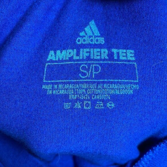 Adidas  Amplifier Tee T-shirt, blue Small - Picture 3 of 4